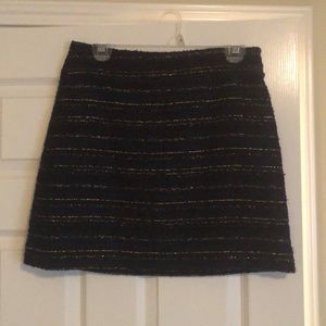 Navy blue and gold skirt